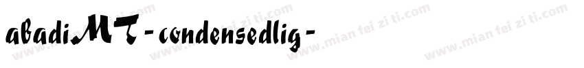 abadiMT-condensedlig字体转换