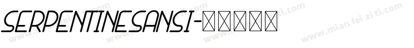 SerpentineSansI字体转换