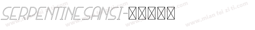 SerpentineSansI字体转换