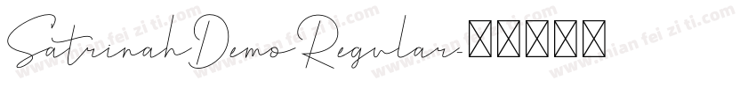 SatrinahDemoRegular字体转换
