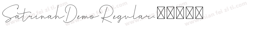 SatrinahDemoRegular字体转换