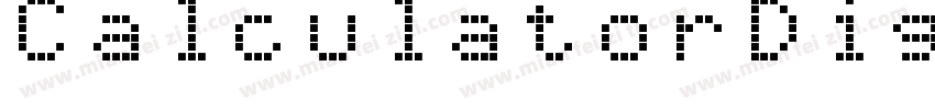 CalculatorDigitsRegular-Bjln字体转换