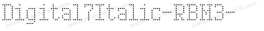 Digital7Italic-RBM3字体转换
