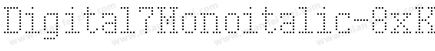 Digital7Monoitalic-8xKz字体转换