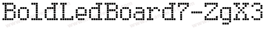 BoldLedBoard7-ZgX3字体转换