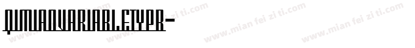 QIMIAOVARIABLETYPB字体转换