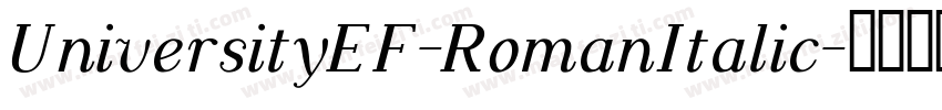 UniversityEF-RomanItalic字体转换