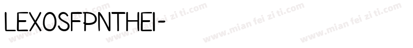 lexosfpnthei字体转换
