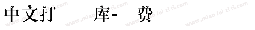 中文打印字库字体转换