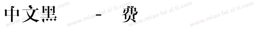 中文黑综体字体转换