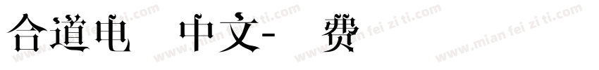 合道电器中文字体转换