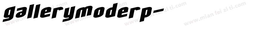 gallerymoderp字体转换