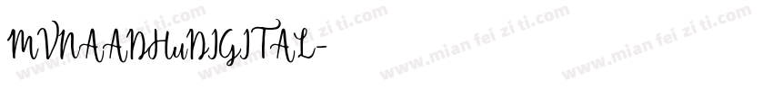 MVNAADHuDIGITAL字体转换