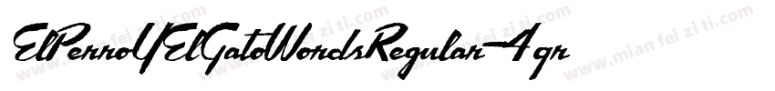 ElPerroYElGatoWordsRegular-4qr4字体转换