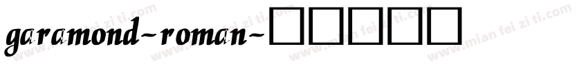 garamond-roman字体转换