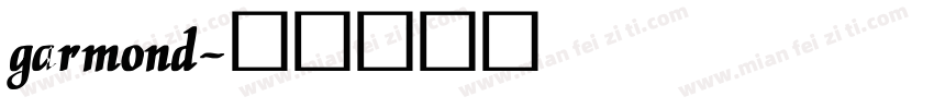 garmond字体转换