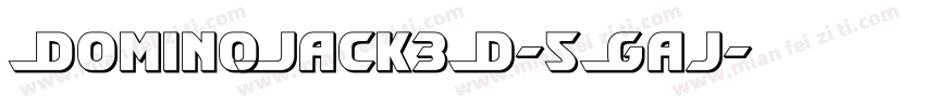 DominoJack3D-5Gaj字体转换
