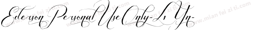 EdersonPersonalUseOnly-L1Yn字体转换