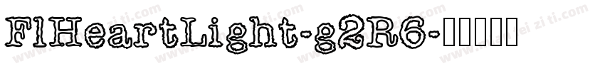FlHeartLight-g2R6字体转换