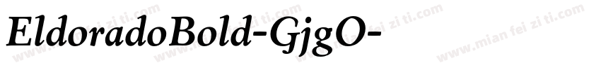 EldoradoBold-GjgO字体转换