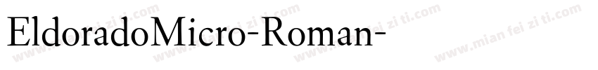 EldoradoMicro-Roman字体转换