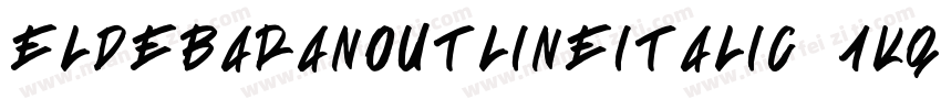 EldebaranOutlineItalic-1Kq2字体转换