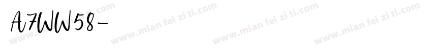 渝A7WW58字体转换