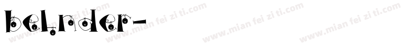 belnder字体转换