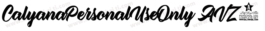 CalyanaPersonalUseOnly-AVZ7字体转换