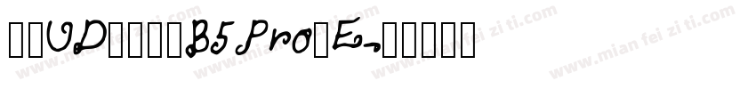 文鼎UD晶熙黑體B5Pro_E字体转换