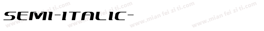Semi-Italic字体转换
