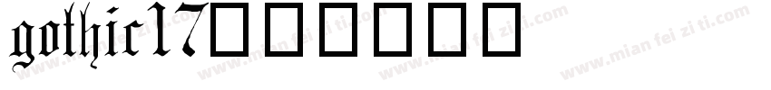 gothic17字体转换