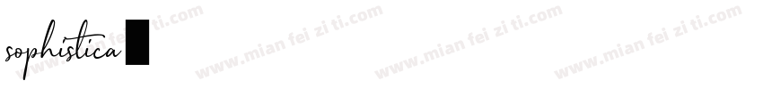 sophistica字体转换