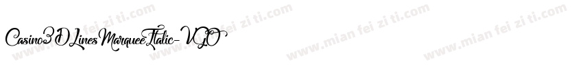 Casino3DLinesMarqueeItalic-VGOoZ字体转换
