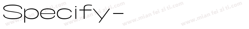 Specify字体转换