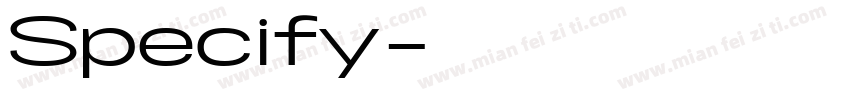 Specify字体转换
