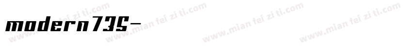 modern735字体转换