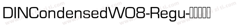 DINCondensedWO8-Regu字体转换
