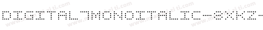 Digital7Monoitalic-8xKz字体转换