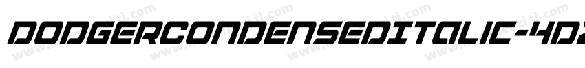 DodgerCondensedItalic-4Dzl字体转换