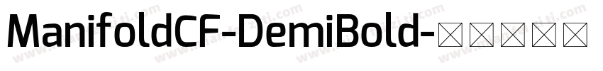 ManifoldCF-DemiBold字体转换