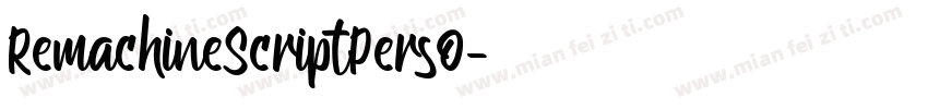 RemachineScriptPerso字体转换