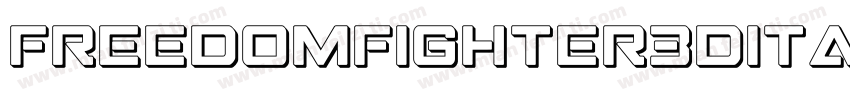 FreedomFighter3DItalic-zKa3字体转换