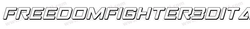 FreedomFighter3DItalic-zKa3字体转换