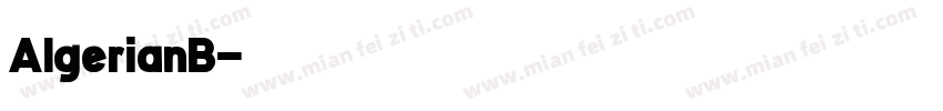 AlgerianB字体转换