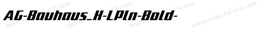 AG-Bauhaus_H-LPln-Bold字体转换