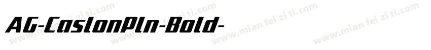 AG-CaslonPln-Bold字体转换