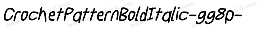 CrochetPatternBoldItalic-gg8p字体转换