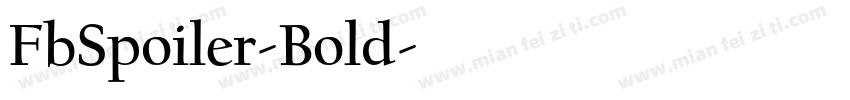 FbSpoiler-Bold字体转换