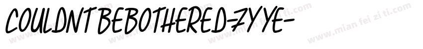 CouldntBeBothered-7YyE字体转换